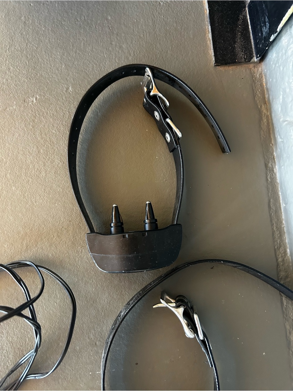 Two sets Black Dog Training Collar with Dual Contact Probes